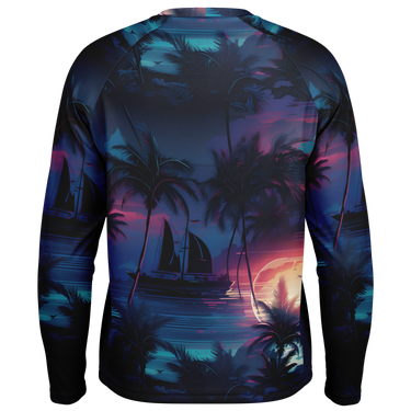 Chokefish™ Long Sleeve Every Day All Weather Trees&Boats Shirt Men's-012